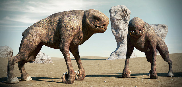 This render of two alien creatures shows the amount of photorealism achievable through digital sculpting in conjunction with other modeling, texturing, and rendering techniques.