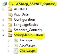 CS Syntax String Manipulation Chars