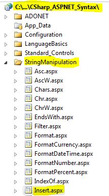 CS Syntax String Manipulation Insert