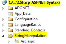 CS Syntax String Manipulation StartsWith
