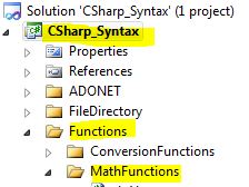 C-Sharp Syntax Functions Min