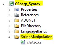 CS Syntax String Manipulation Space