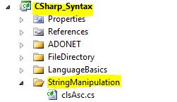 CS Syntax String Manipulation ToLower