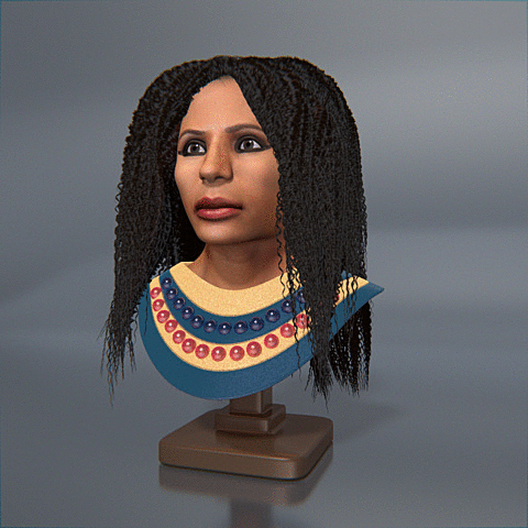 Steps of forensic facial reconstruction of a mummy made in Blender by the Brazilian 3D designer Cícero Moraes.