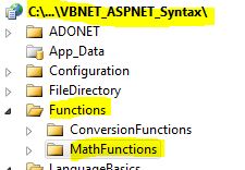 VB.NET ASP.NET Syntax Functions MathFunctions Acos
