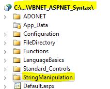 VB.NET ASP.NET Syntax StringManipulation LTrim