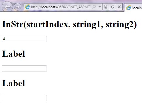 VB.NET Syntax StringManipulation InStr screenshot