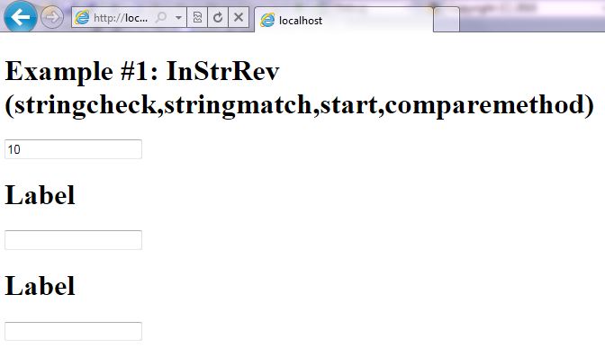 VB.NET Syntax StringManipulation InStrRev screenshot