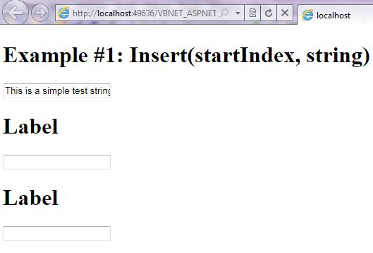VB.NET Syntax StringManipulation Insert screenshot