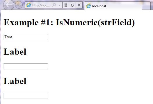 VB.NET Syntax StringManipulation IsNumeric screenshot