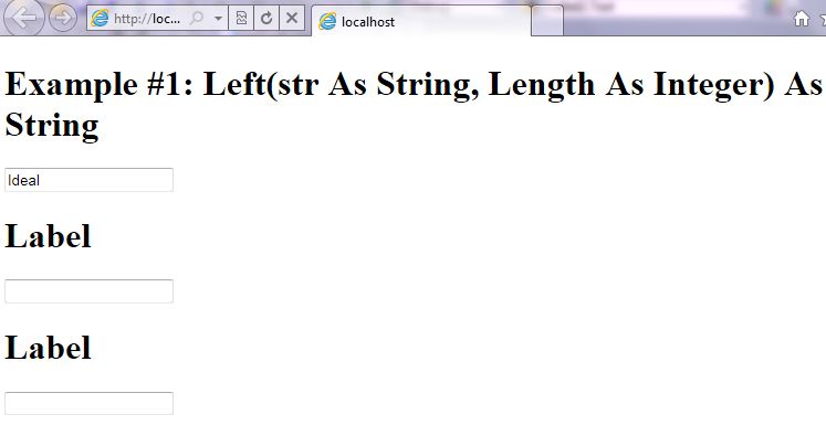 VB.NET Syntax StringManipulation Left screenshot