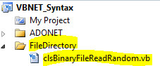 VB Syntax File Directory Binary File Read Random