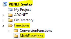 VB.NET Syntax Functions Exp